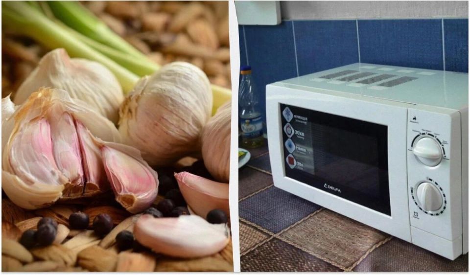 Как быстро очистить чеснок с помощью микроволновки