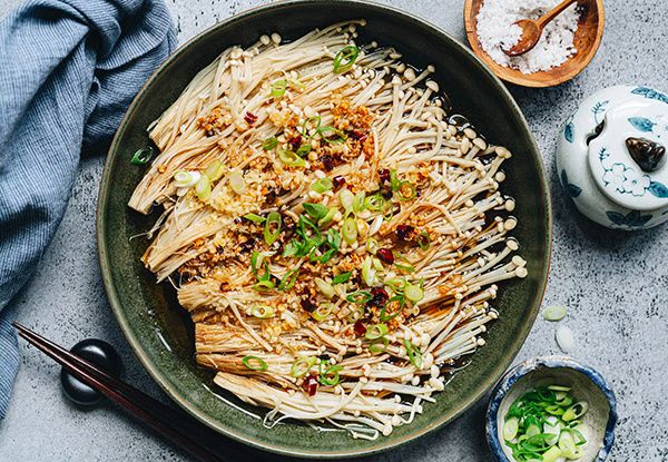 Грибы Эноки на пару: быстро, просто и восхитительно вкусно