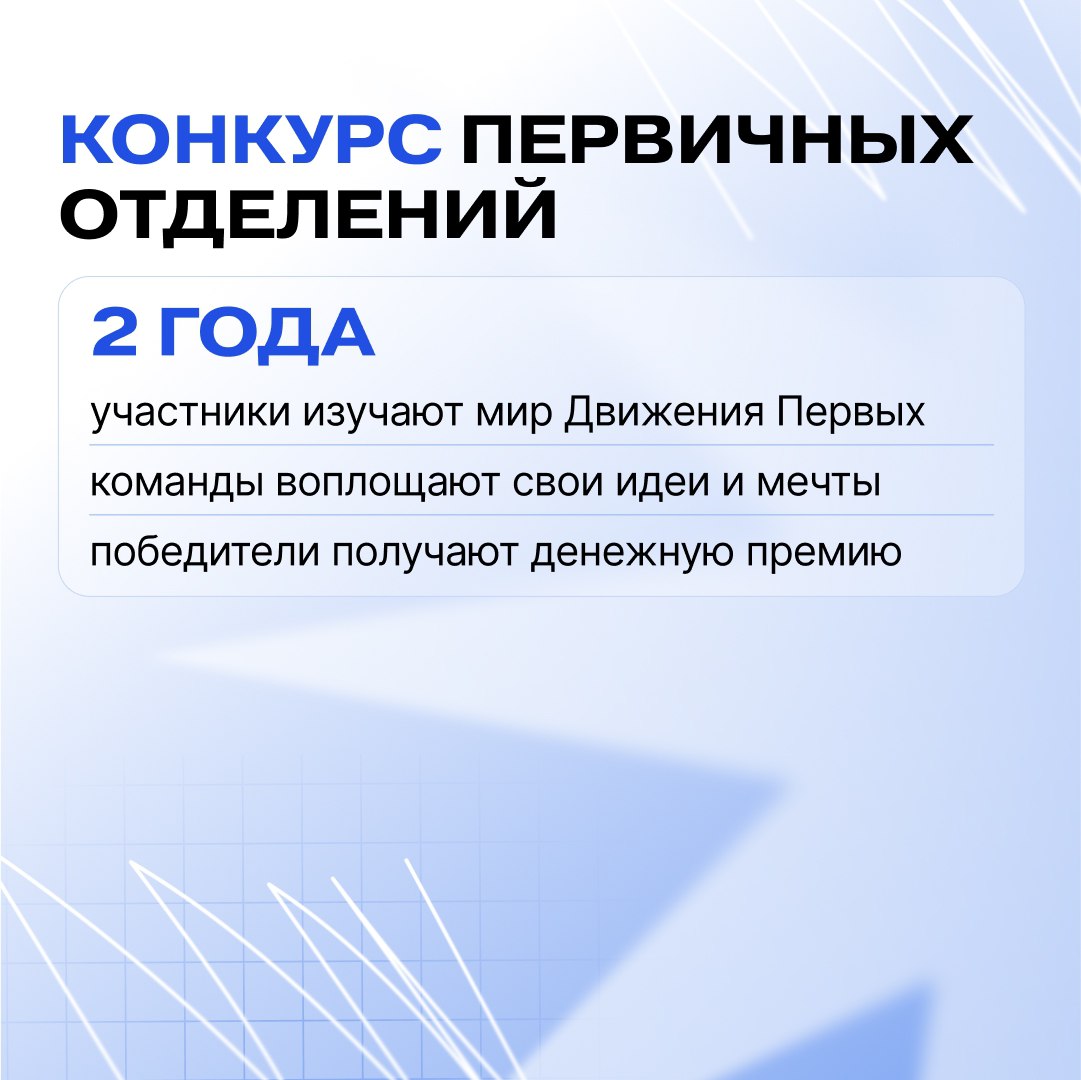 Начался Конкурс первичных отделений Движения Первых Начался Конкурс первичных отделений Движения Первых