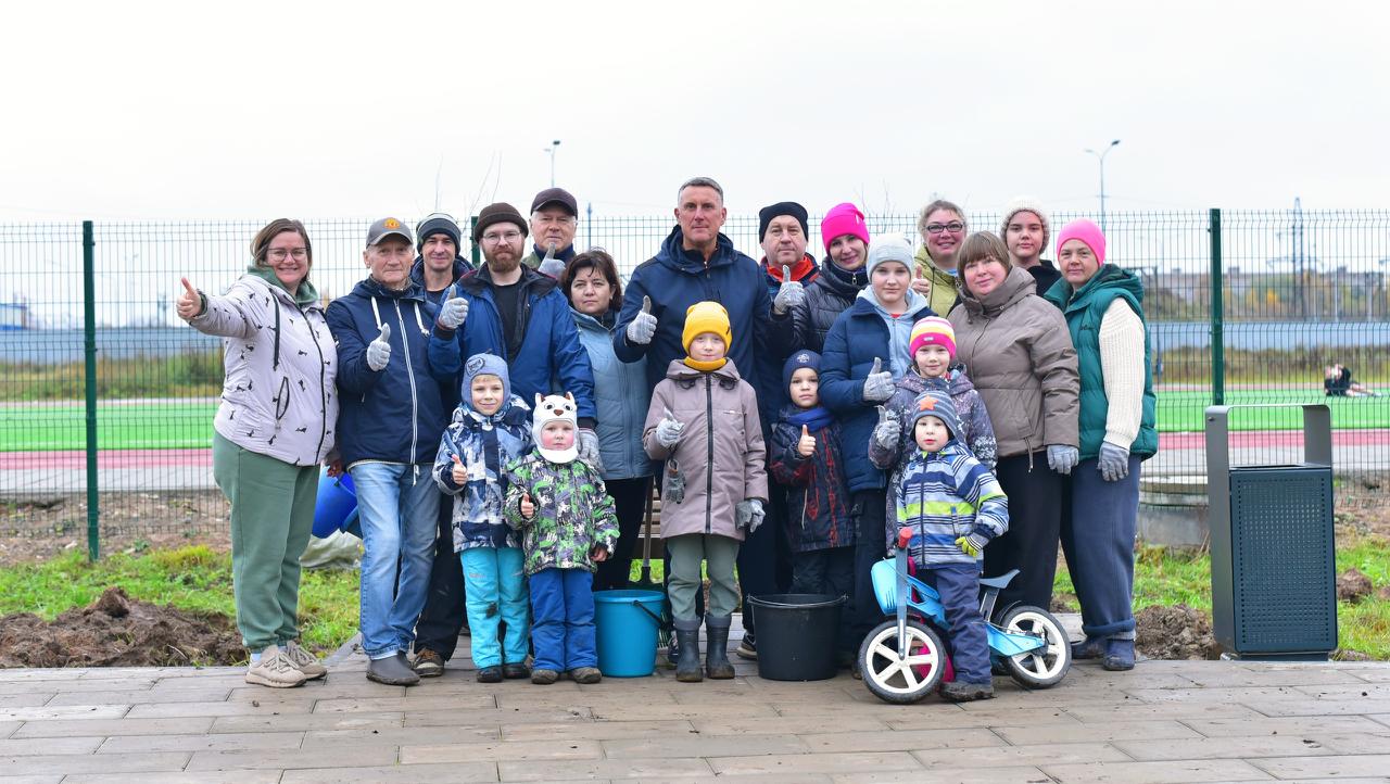 Новгородцы высадили деревья в Державинском районе