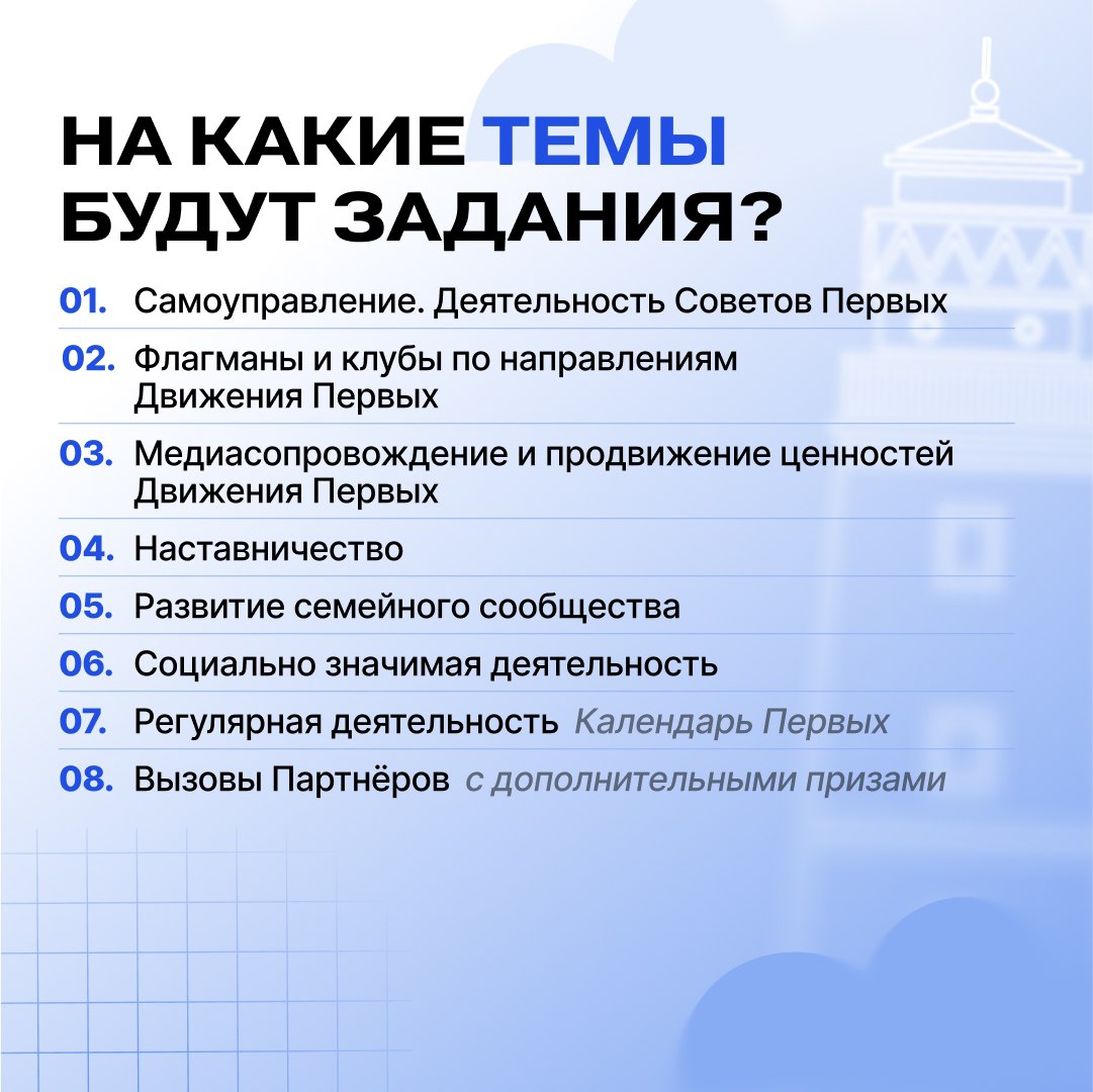Начался Конкурс первичных отделений Движения Первых Начался Конкурс первичных отделений Движения Первых
