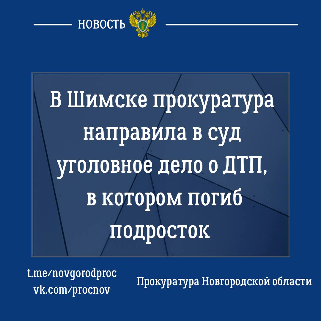 Прокуратура Шимского района направила в суд уголовное дело в отношении 27-летней жительницы Ленинградской области