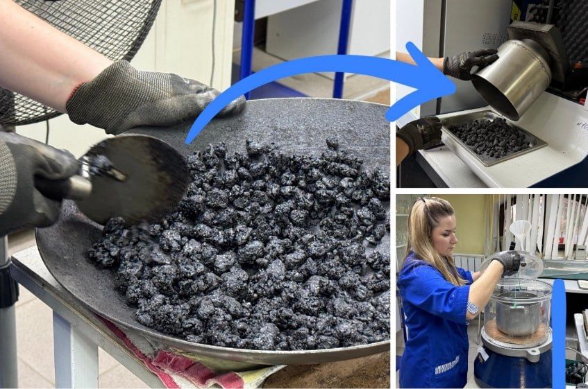 В Чудовском округе проверяют качество асфальта на одном из участков дороги