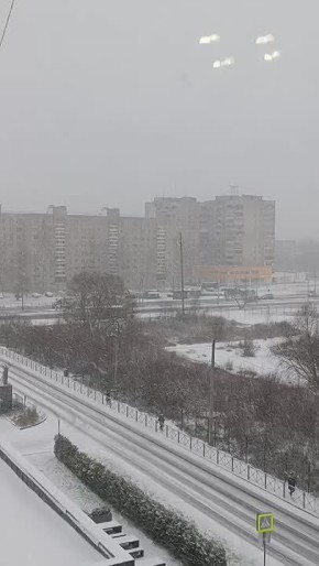 Снежное утро в Великом Новгороде