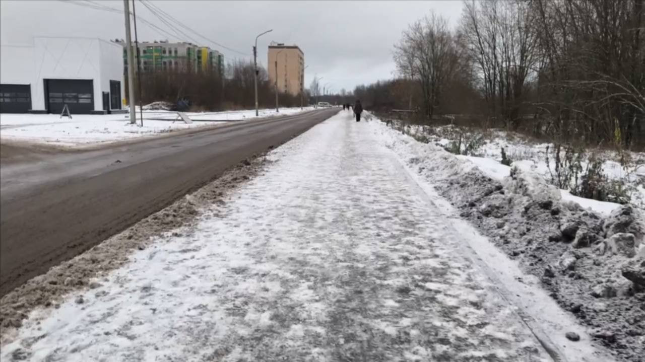 Между институтами НовГУ сделали очень востребованный тротуар Между институтами НовГУ сделали очень востребованный тротуар
