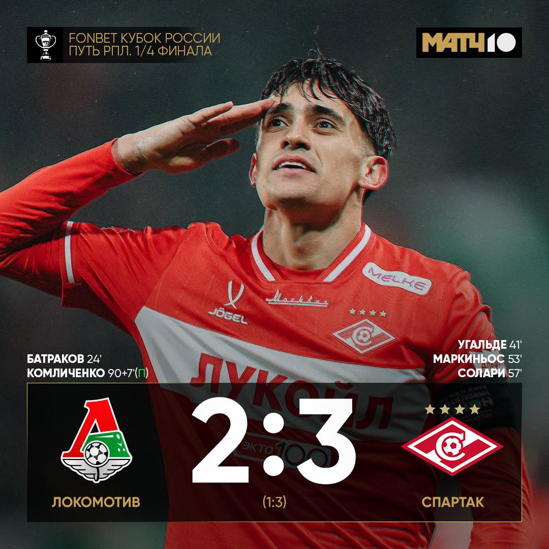 «Спартак» спокойно прошел «Локомотив»