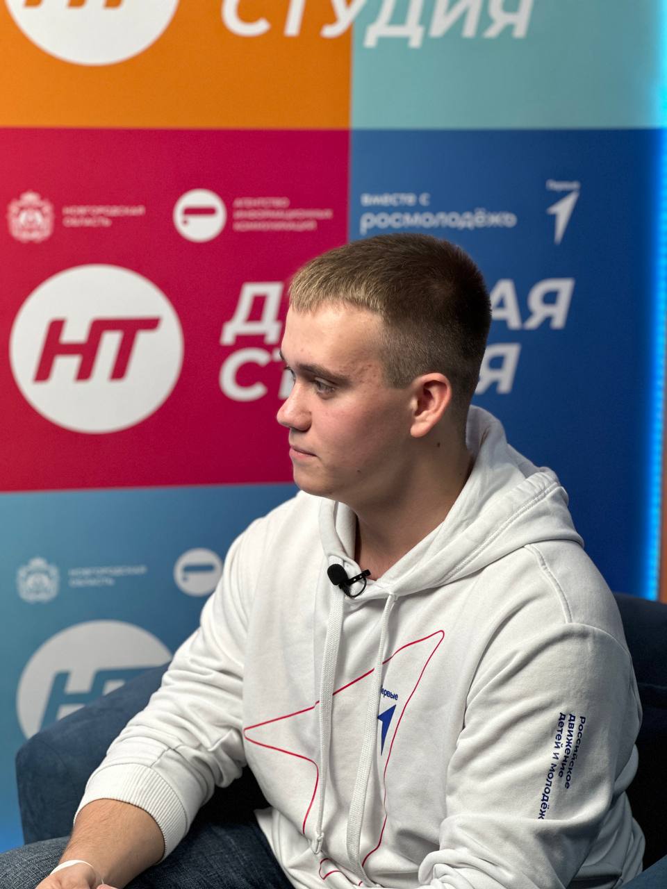 В «Детской студии» – Тимофей Дементьев, председатель Совета Первых регионального отделения Движения Первых В «Детской студии» – Тимофей Дементьев, председатель Совета Первых регионального отделения Движения Первых