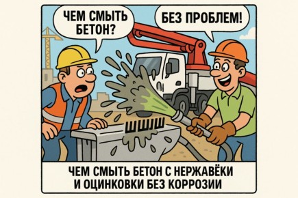 Как эффективно удалить бетон с нержавеющей стали и оцинковки без коррозии