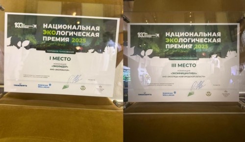 Новгородские экологические проекты завоевали две престижные награды