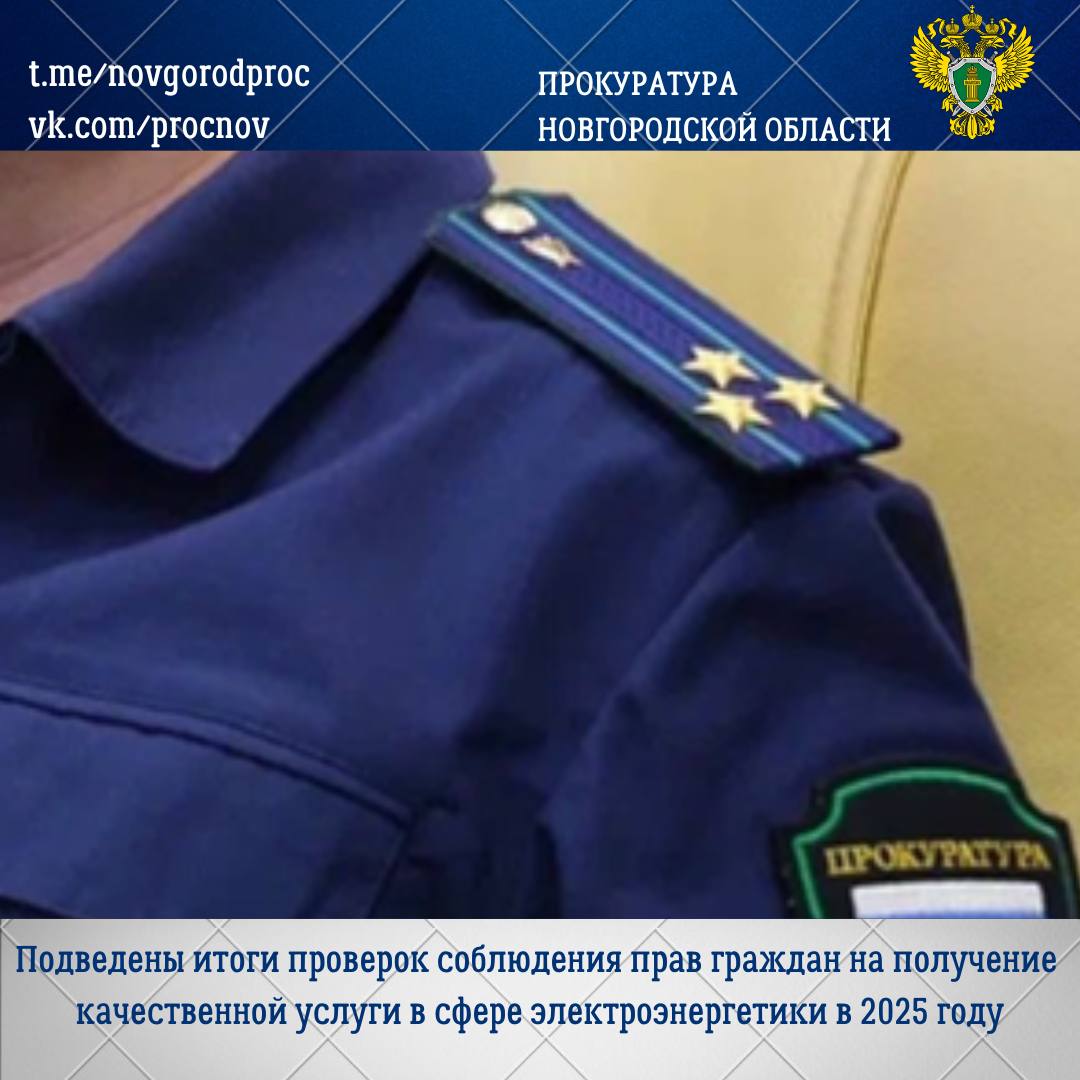 Прокуратура области подвела итоги проверок исполнения сетевой организацией законодательства при обеспечении населения услугами в сфере электроэнергетики за период 2025 года