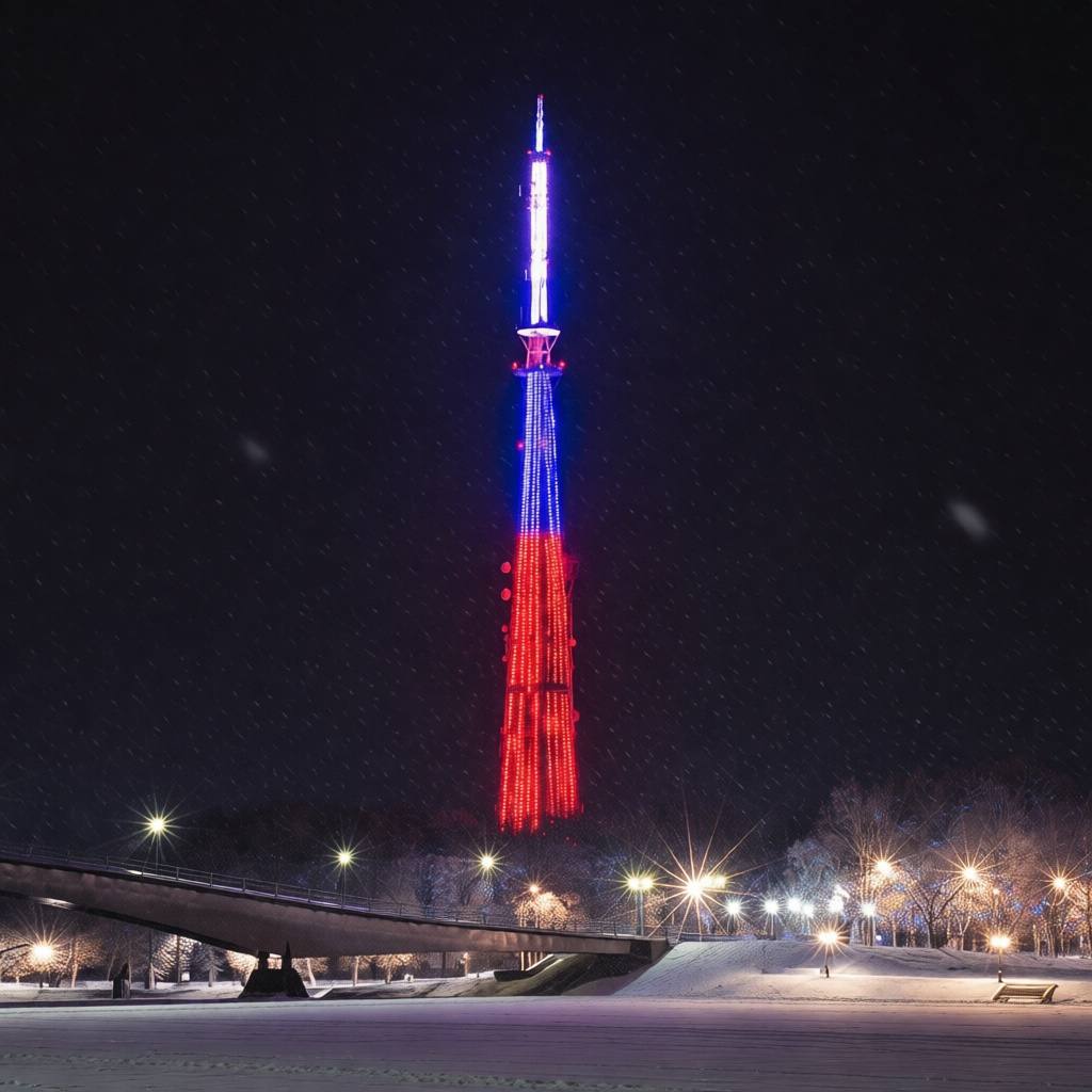 23 февраля новгородская телебашня включит праздничную подсветку