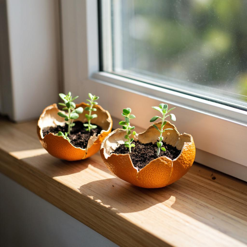 Создайте свой собственный мини-огород с апельсиновыми горшками