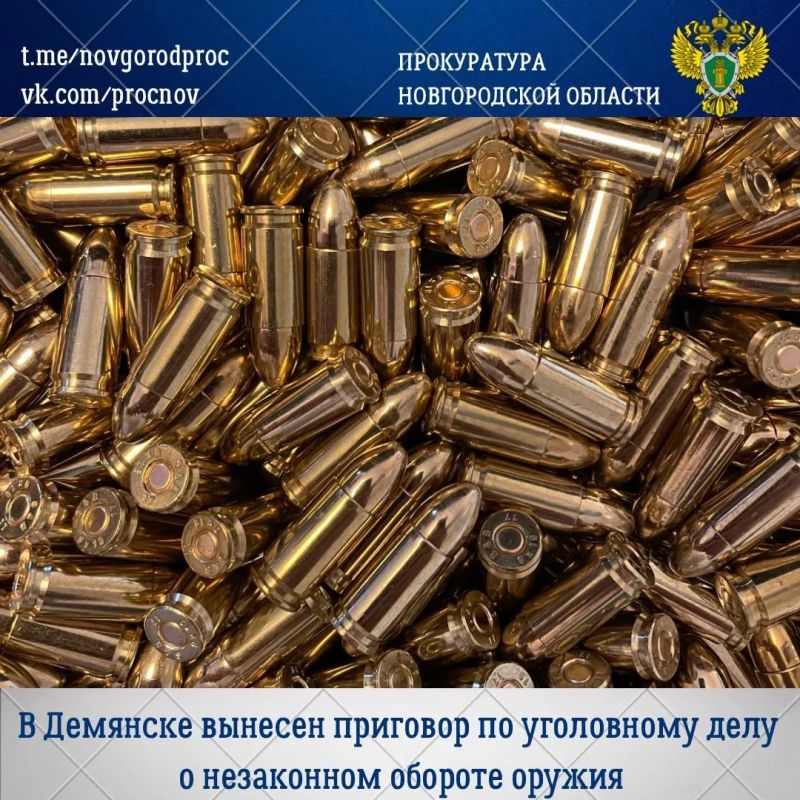 Валдайский районный суд с участием представителя прокуратуры Демянского района вынес обвинительный приговор по уголовному делу в отношении 28-летнего местного жителя Андрея Пятакова