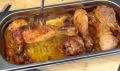 Вкусный Ужин: Золотистые Куринные Ножки и Аппетитная Капуста на Вашем Столе