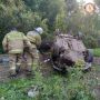 В Малой Вишере в перевернувшейся автомашине погибла женщина