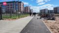 У новгородской школы №36 появилась велопешеходная дорожка