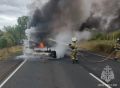 В Великом Новгороде пожарные потушили автомобиль