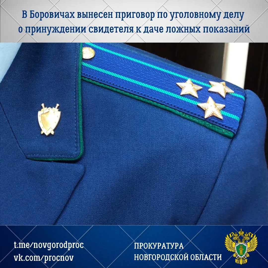 В Боровичах 39-летний местный житель Ризван Гасанов, высказывая угрозы причинения вреда здоровью и убийства, оказывал давление на свидетельницу по уголовному делу, принуждая ее к даче ложных показаний